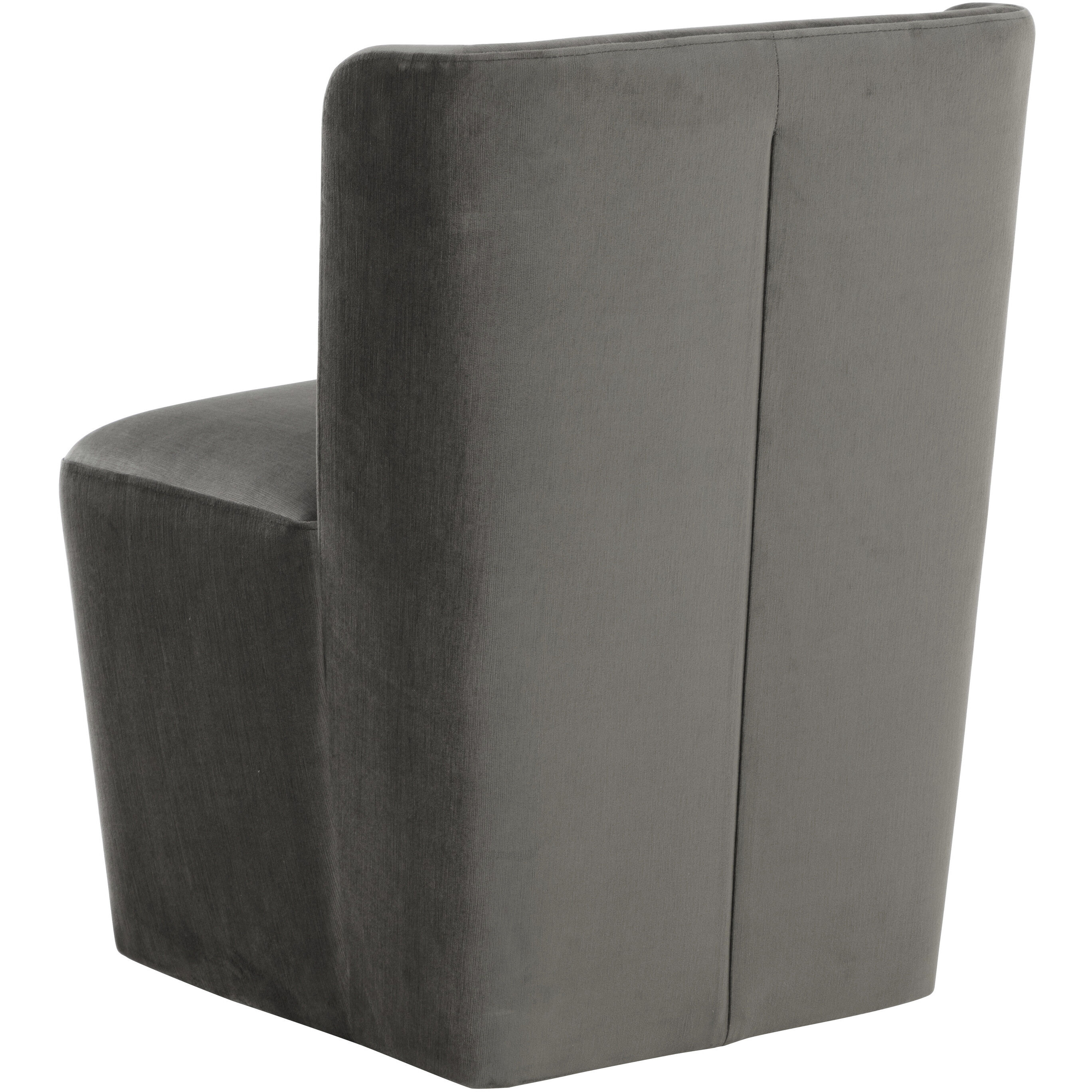 Amita Piccolo Pebble Wheeled Dining Chair, Wheeled